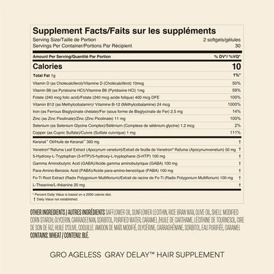 GRO AGELESS Gray Delay™ Hair Supplement